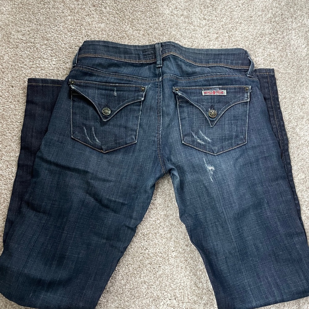 Hudson medium wash straight denim